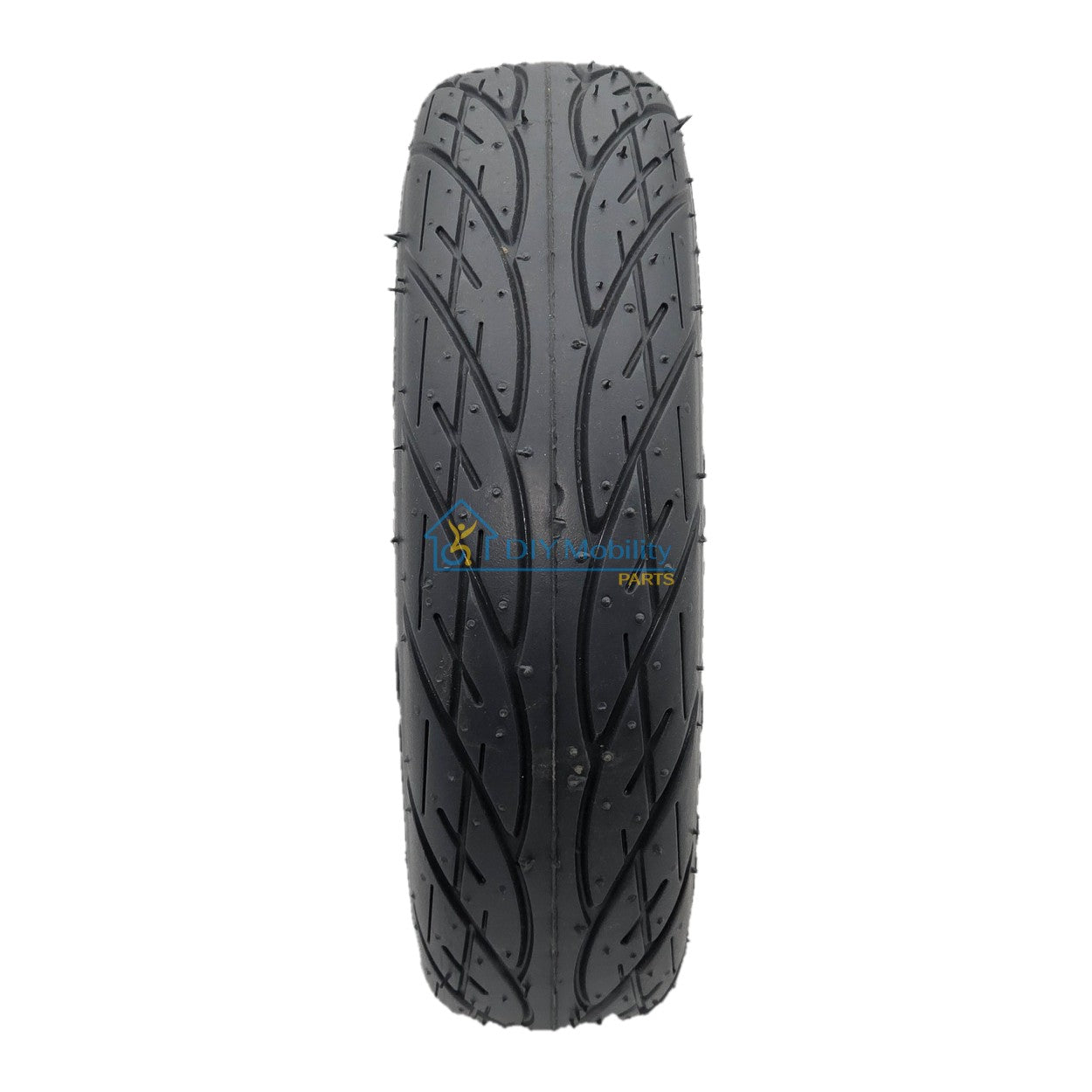 The 2.80/2.50-4 Rear Tire for Journey Zinger Folding Power Chair features a Sheng-I tread pattern which provides traction and a comfortable ride. Journey number 08308