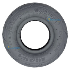 The 2.80/2.50-4 replacement Rear Tire for Journey Zinger Folding Power Chair features a Sheng-I tread pattern. Journey number 08308