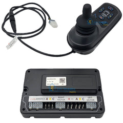 Close up view of the replacement Joystick and controller for Journey Air Elite Electric Power Chair number DZWN2435-BWL