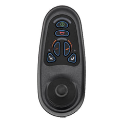 Replacement 6 Key VR2 Joystick Controller for Power Chairs (PG D51145.01) features 2-meter cable, 4-prong connector. Fits Pride Jazzy Air, Quantum, Permobil, and more.