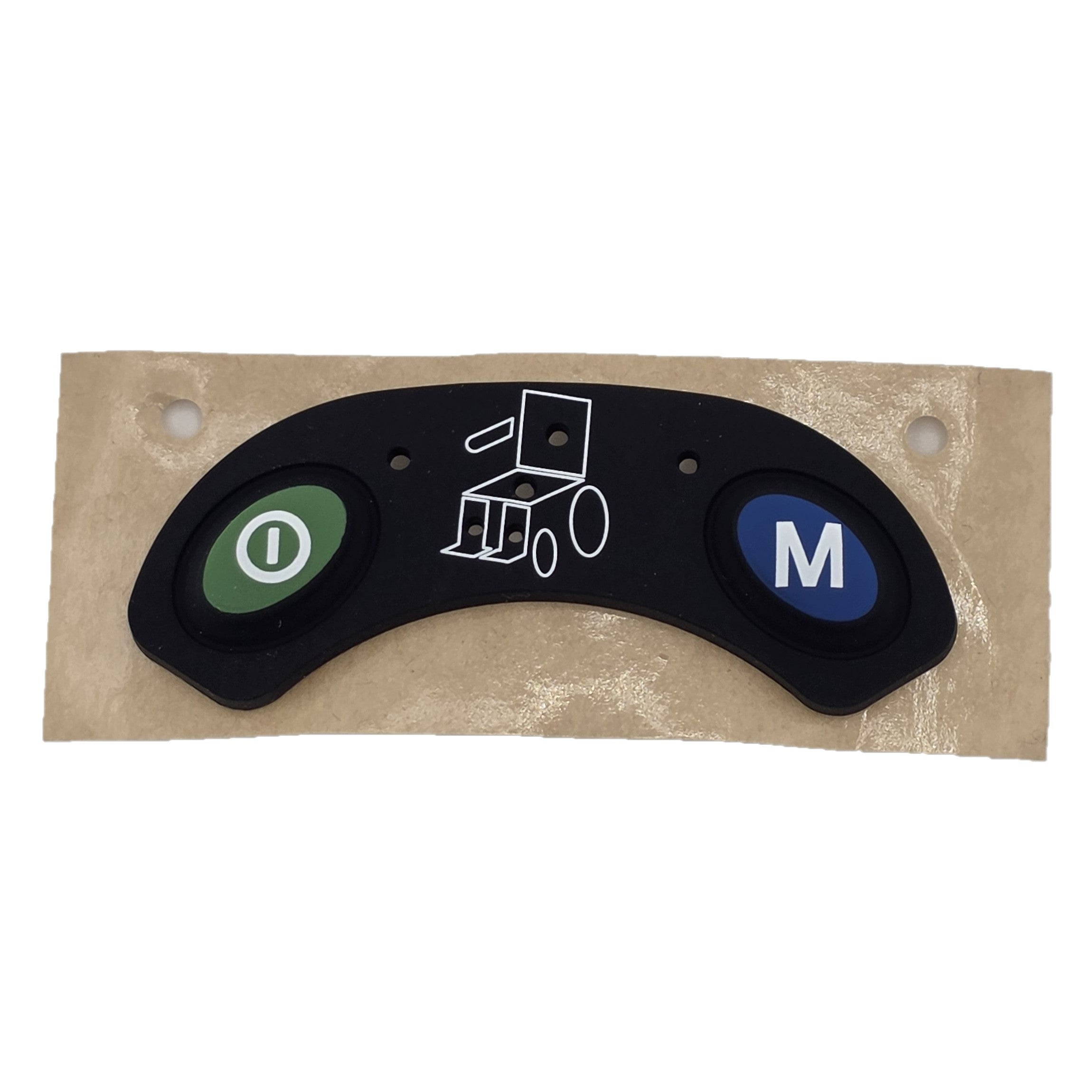 Top view of the replacement keypad designed for the Q-Logic EX Series Stand Alone Wheelchair Joystick Controller.