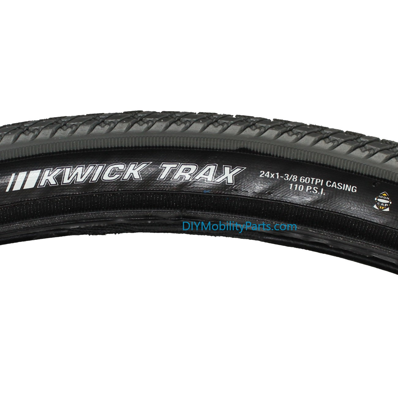24 x 1 3/8 in. (37-540) Kenda Kwick Trax Wheelchair Tire w/ Iron Cap