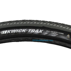 24 x 1 3/8 in. (37-540) Kenda Kwick Trax Wheelchair Tire w/ Iron Cap