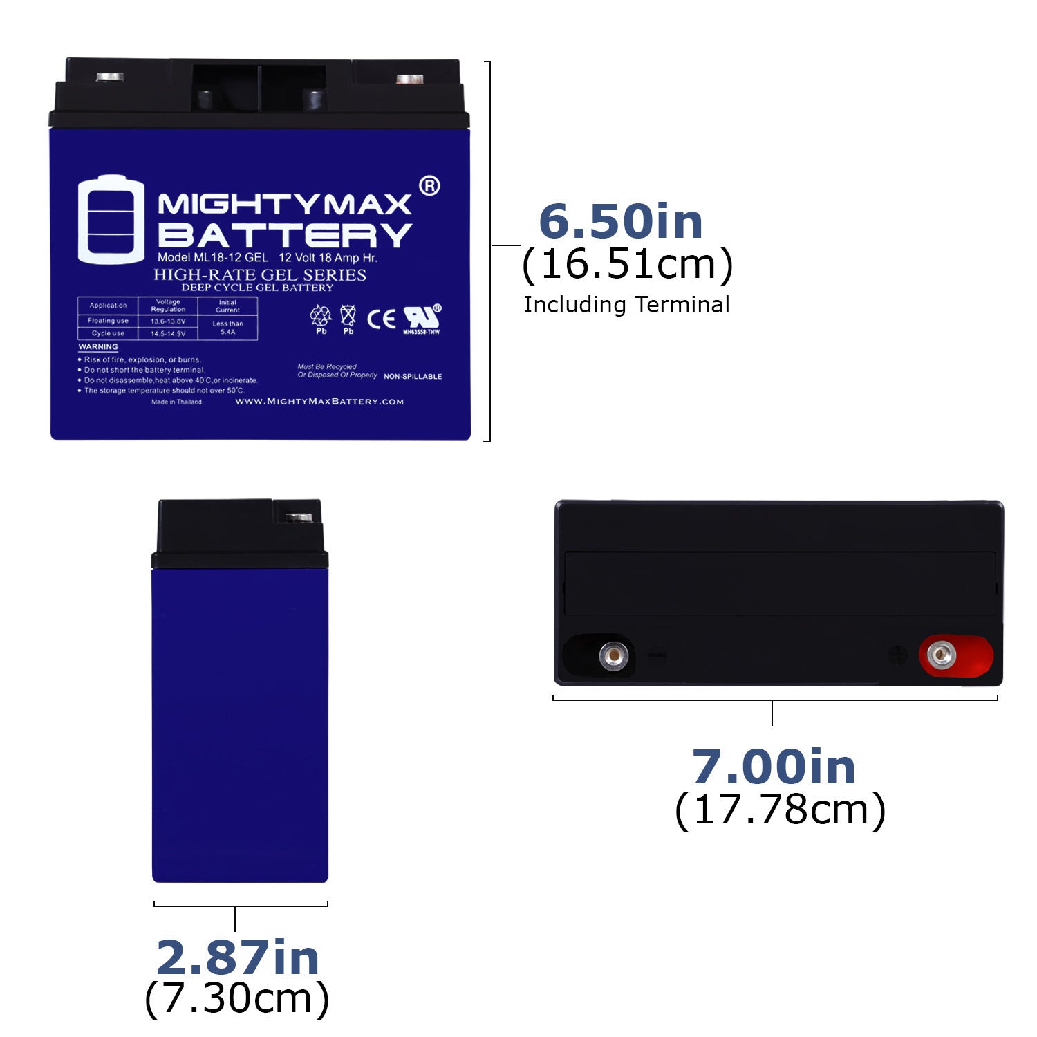 12v (18 Ah) GEL Powerchair and Scooter Battery