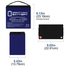 22NF (55 Ah) 12v GEL Wheelchair and Scooter Battery