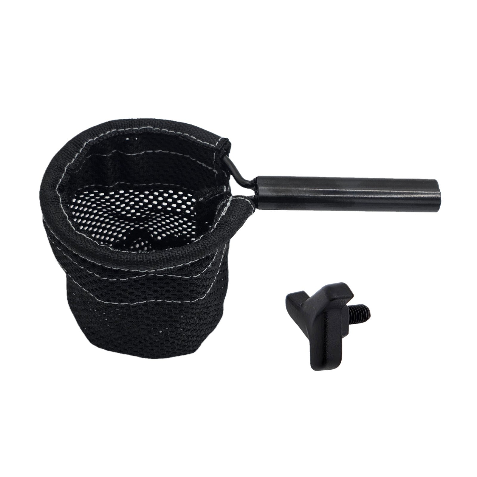 The Mesh Cup Holder For Pride Jazzy Carbon Power Wheelchair allows you to easily carry a beverage on the Pride Jazzy Carbon Folding Travel Power Chair. Pride part number ACC2304855