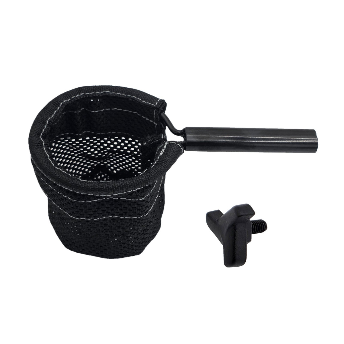 The Mesh Cup Holder For Pride Jazzy Carbon Power Wheelchair allows you to easily carry a beverage on the Pride Jazzy Carbon Folding Travel Power Chair. Pride part number ACC2304855