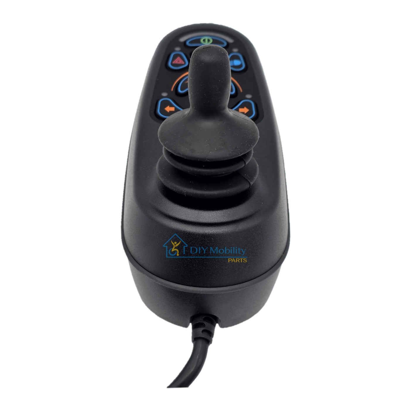 User view of the PG Drives Technology D50870.01 joystick module with a reliable VR2 controller. Compatible with Pride, Jazzy, Invacare and other power wheelchairs.