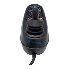 User view of the PG Drives Technology D50870.01 joystick module with a reliable VR2 controller. Compatible with Pride, Jazzy, Invacare and other power wheelchairs.