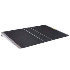 Self Supporting Threshold Doorway Ramp for Wheelchair and Scooter. Made with durable, lightweight aluminum, for easy door access.