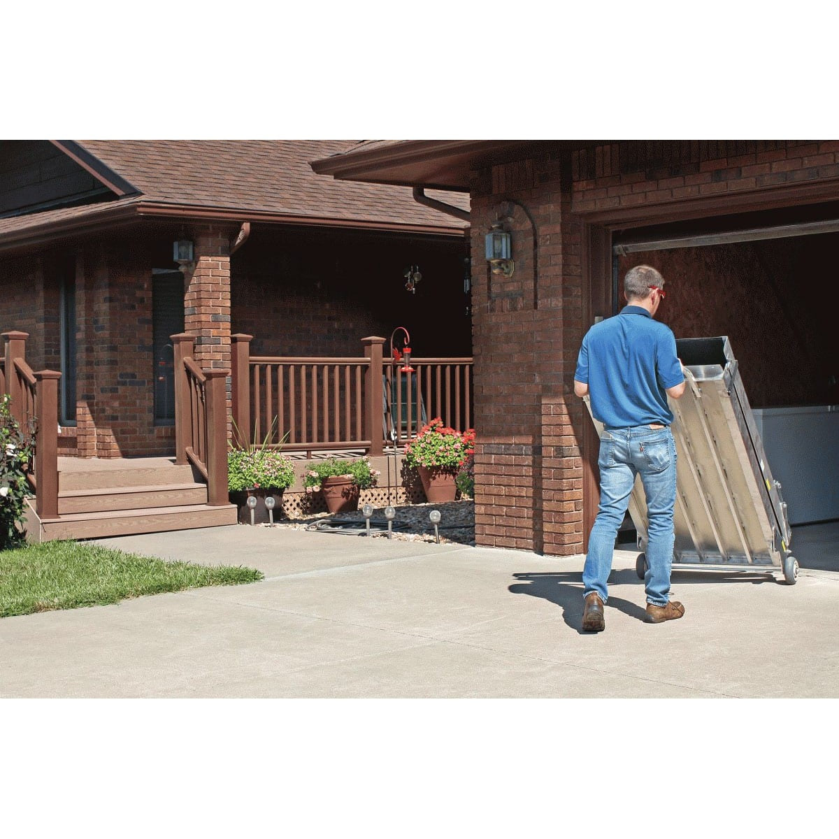 PVI Wheel-A-Bout Aluminum Wheelchair Ramp with Portable Wheels