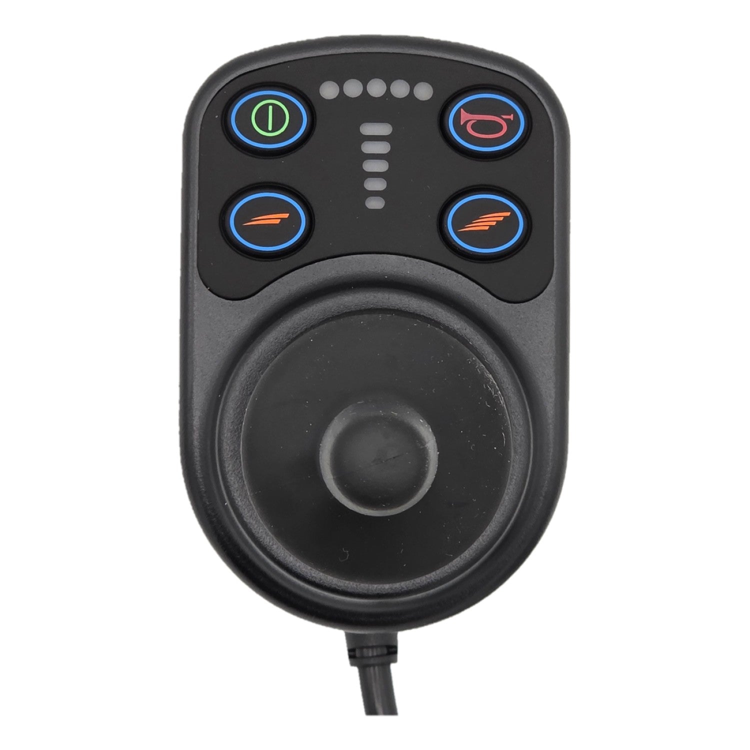 Top view of the PG Drives Technology D51807 nVR2 joystick module for Power wheelchairs