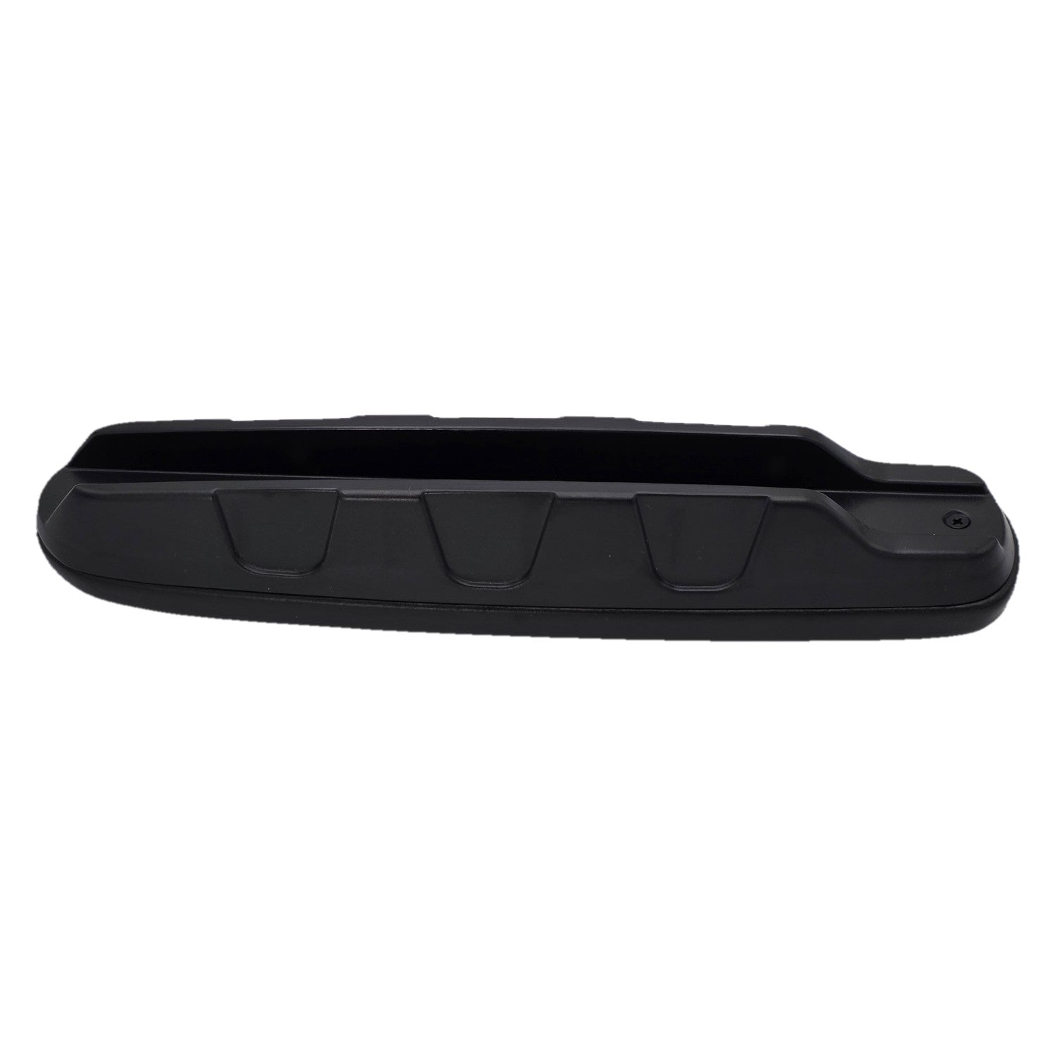 Side view of the Pride Armrest Pad for Jazzy and Baja Wheelchairs (14 Inch) features generous black foam padding for added comfort. MEC1803050
