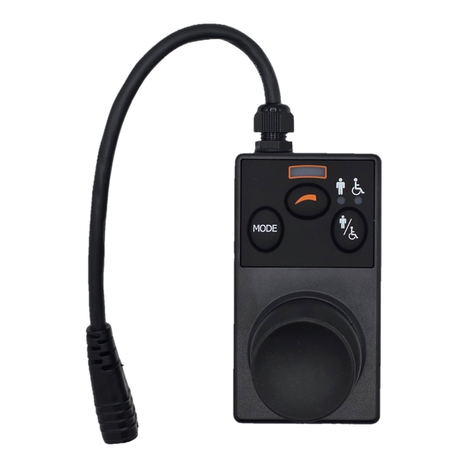 Top view of the Replacement R-Net Attendant Joystick Remote for Permobil Power Wheelchairs PG Drives Technology D50882.03.