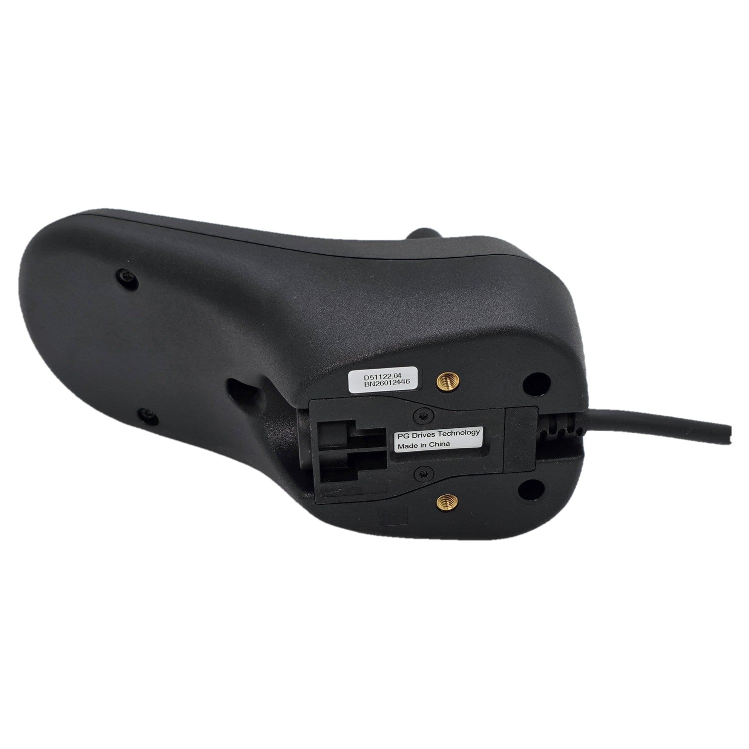 Bottom view of the Replacement R-Net Joystick Remote for Power Wheelchairs (PG Drives D51122) showing PG drives technology D51122.04