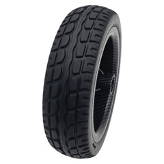 Close up tread view of the 200x50 Black Rear Drive Wheel Assembly for Pride Go Go Carbon Electric Scooter. Carbon fiber wheel fits the left or right side rear drive wheels.