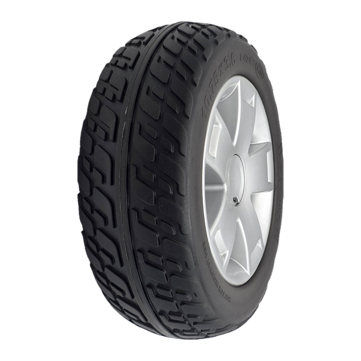 Replacement 10.75x3.6 Rear Drive Wheel Assembly for Pride Maxima 4-Wheel Electric Scooter with Black Pr1mo 10.75 x 3.6 tire with P-124 tread