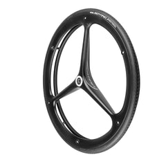 24 x 1 in. Sentinel Carbon Fiber Ultralight Wheelchair Wheel with 1/2 in. Axle Bearing