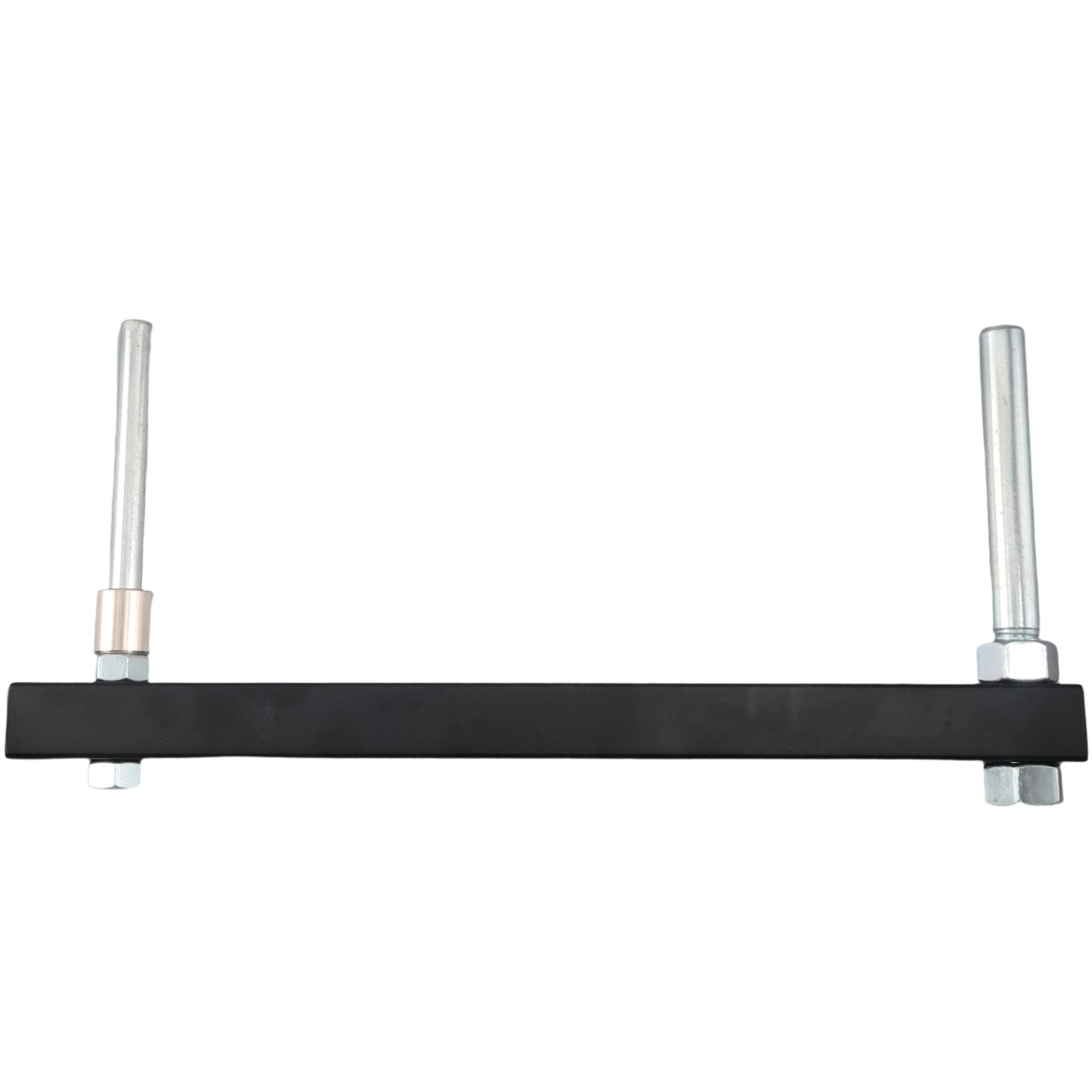 Side view of the Solid and snap on Wheelchair Tire Installation Tool shown with instructions