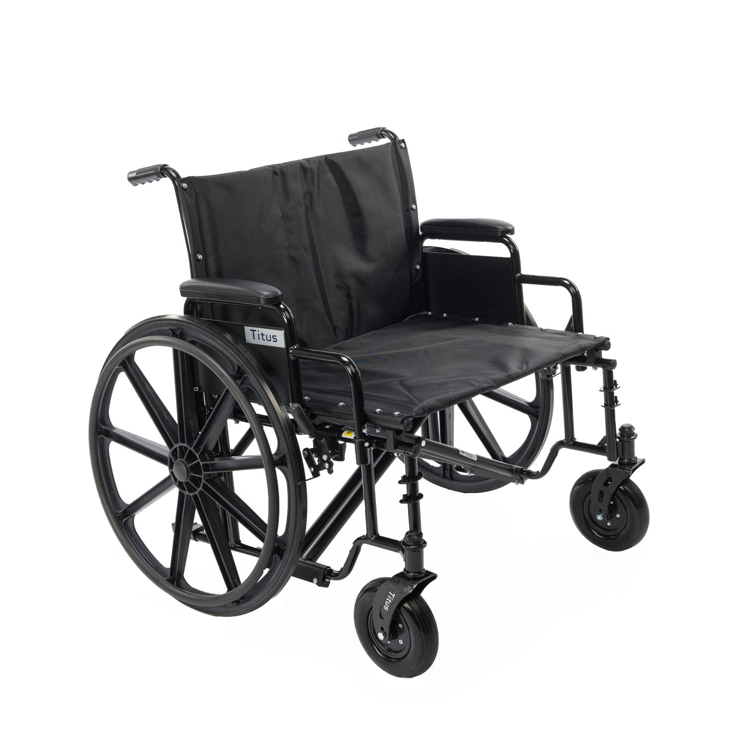 The Titus Heavy-Duty Wheelchair (K7) features an ultra sturdy design for patients with wider seat and higher weight capacity requirements. For home and clinic use