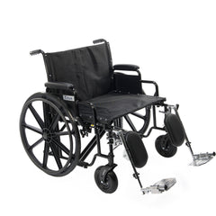The Titus Heavy-Duty Wheelchair (K7) features an ultra sturdy design for patients with wider seat and higher weight capacity requirements. For home and clinic use