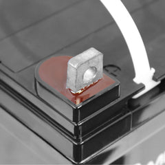 Close up view of the U1 (35 Ah) 12v SLA AGM for Powerchair, Scooter, and power wheelchairs showing connector terminal.