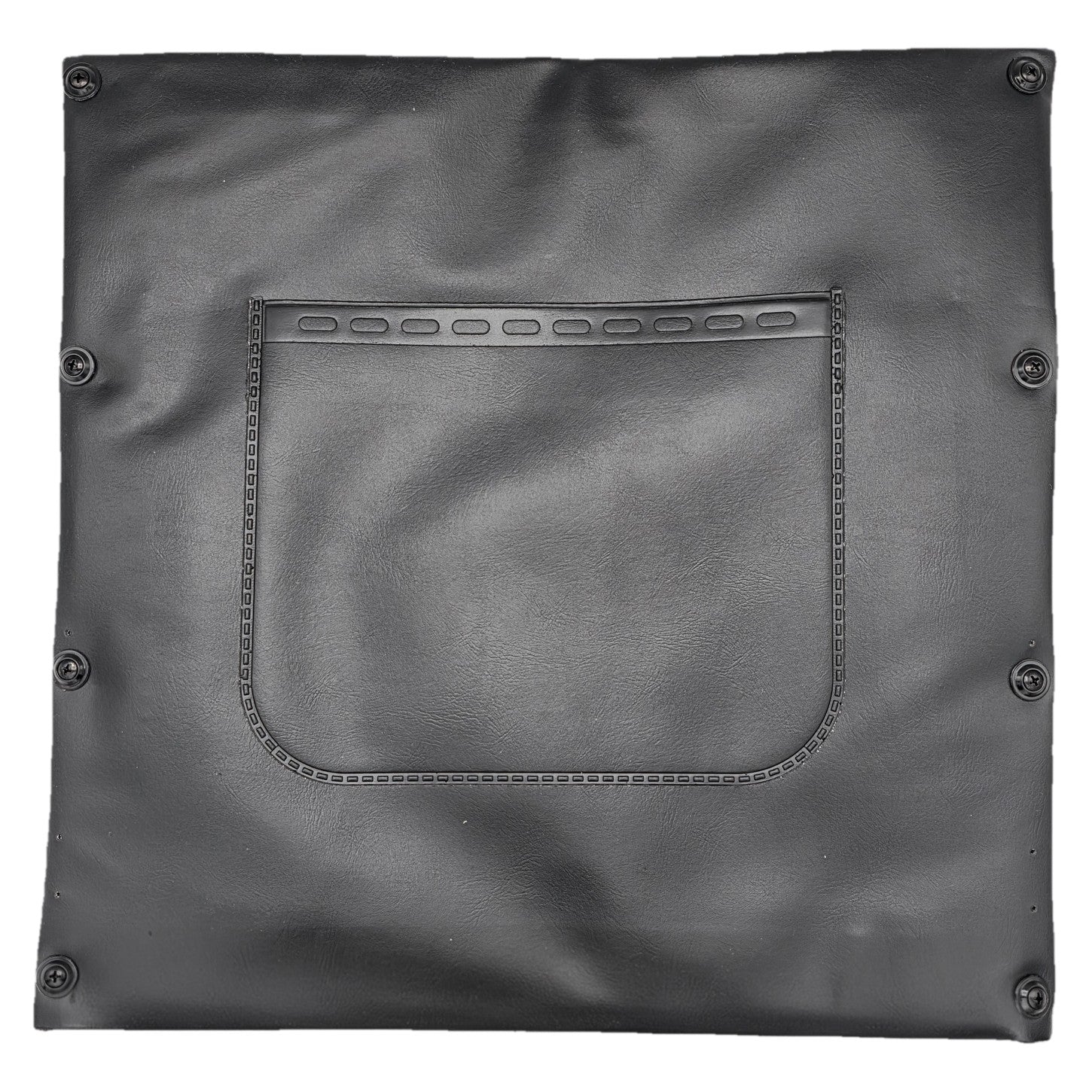 Universal replacement vinyl seat back upholstery in 16, 18, and 20 inch widths. Seat installs in minutes and features universal mounting holes.