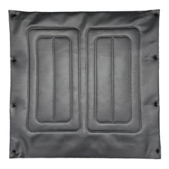 Universal replacement vinyl seat back upholstery in 16, 18, and 20 inch widths. Seat installs in minutes and features universal mounting holes.