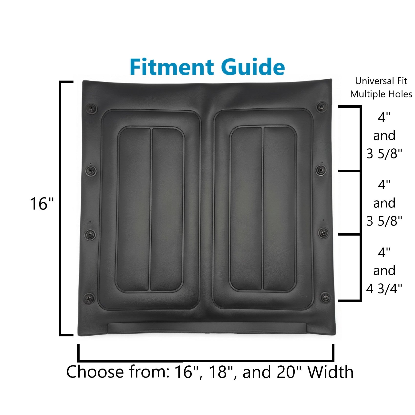 Universal Vinyl Seat Upholstery for Wheelchairs (16 Inch) fits many popular wheelchair brands. Easy installation and features universal mounting hole.