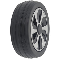 This 6 x 2 in. Caster Wheel Assembly for Jazzy Air 2 Power Wheelchair is used for the front and rear caster wheels. It features a stylish hub and multi ribbed tread for a smooth comfortable ride.