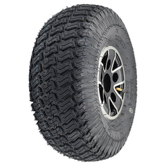 The 15x6.00-6 Wheel Assembly For Baja Wrangler 2 Mobility Scooter fits the front or rear tires features a knobby tire for extra traction on all surfaces.
