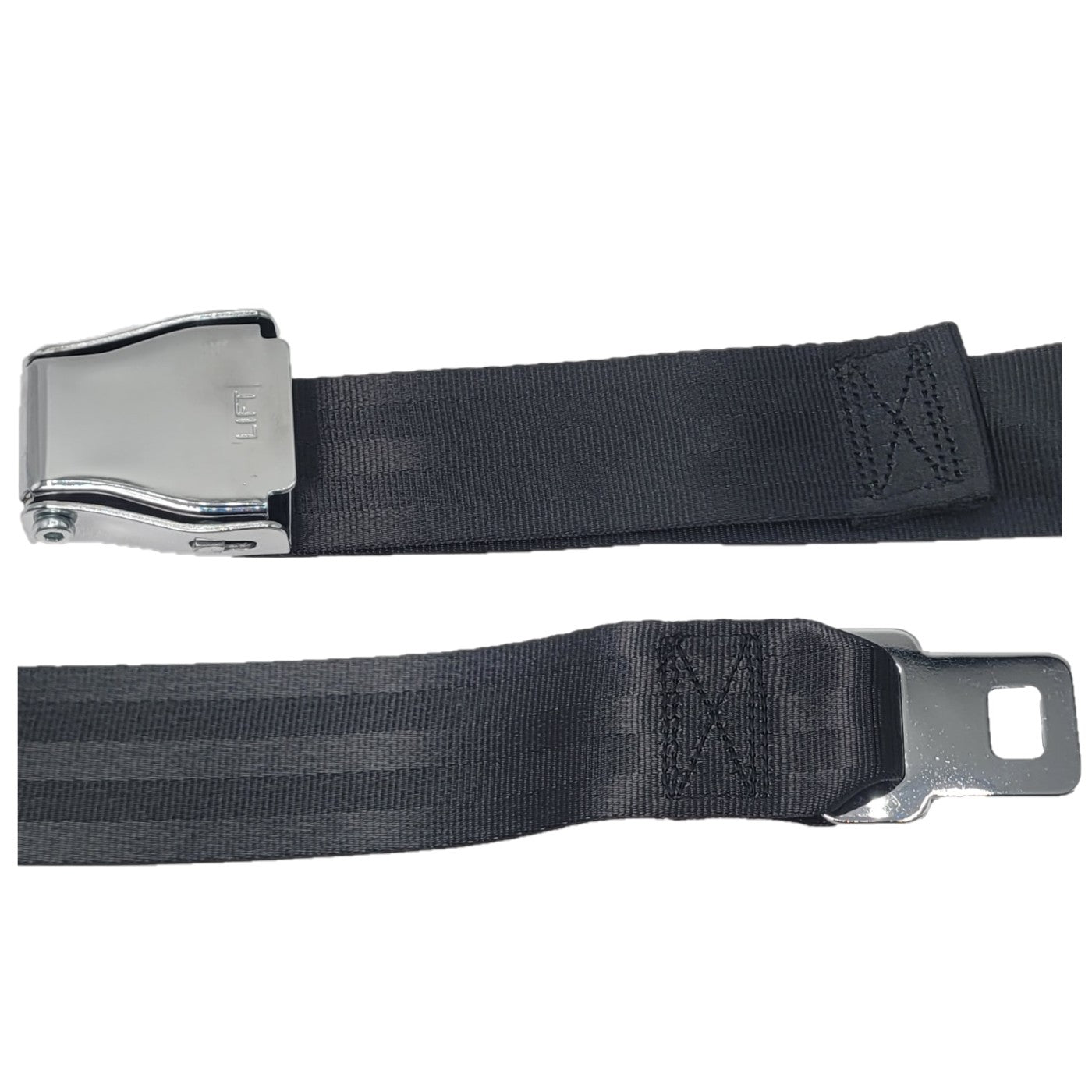 Close up view of the Wheelchair Seat Belt with Airline style Buckle for power chairs and electric scooters