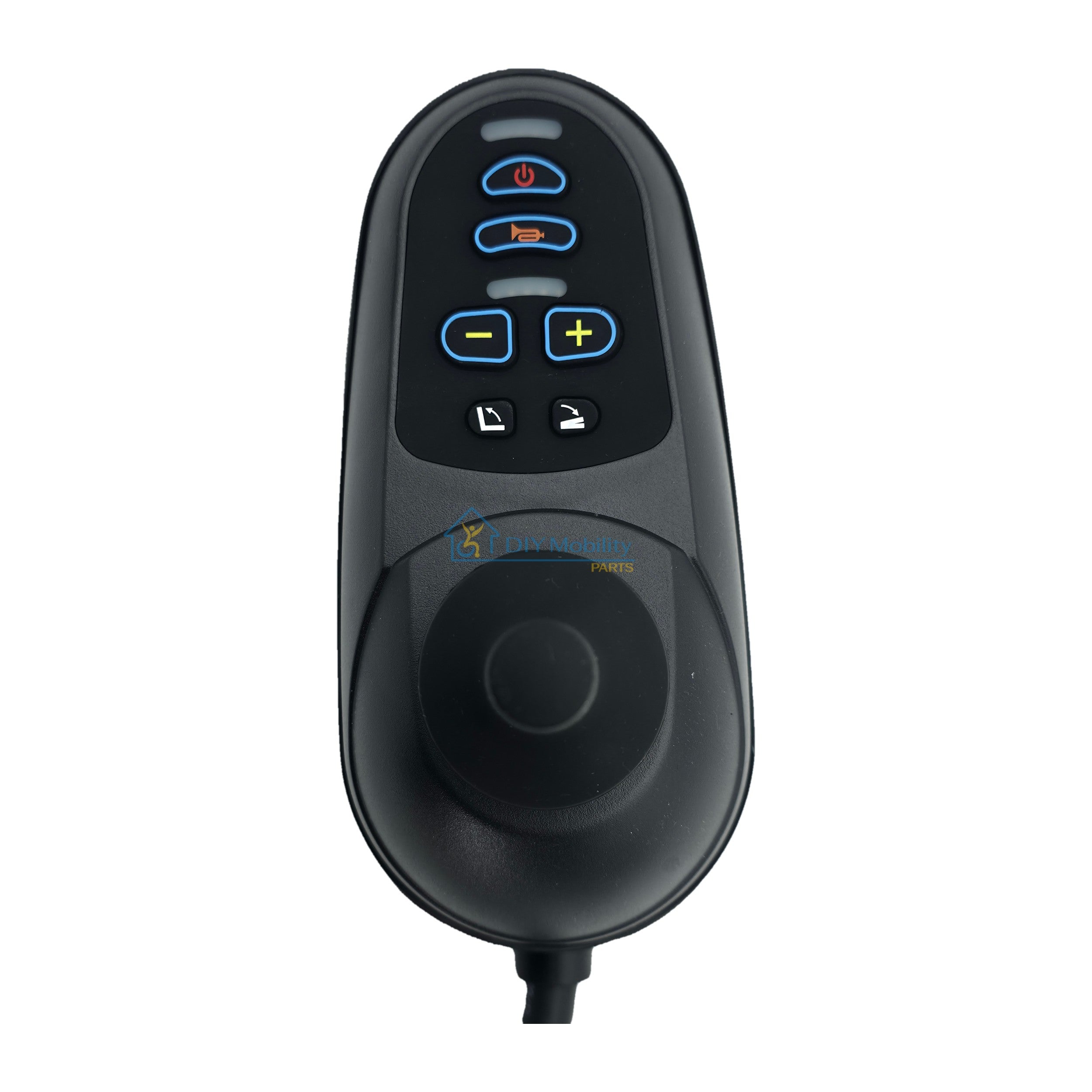 Top view of the Replacement joystick controller for the Majestic IQ-7000 Classic Autofolding Electric Wheelchair with 6 buttons. Model X2435B 35A