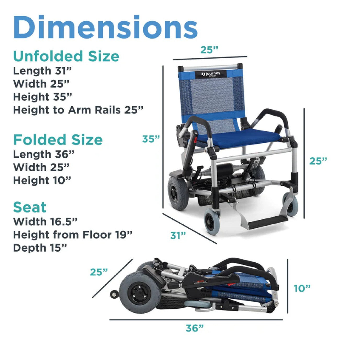 Experience unmatched freedom with the portable lightweight Zinger Electric Folding Power Chair by Journey Health. 