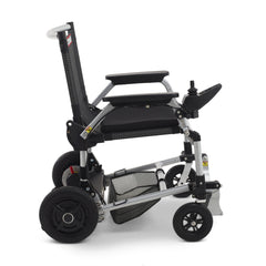 Experience unmatched freedom with the portable lightweight Zoomer Electric Folding Power Chair by Journey Health. Side view shown