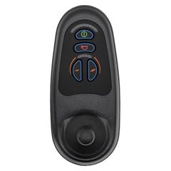 Top view of the PG Drives Technology D51427.01 nVR2 JSM joystick module for power wheelchairs.