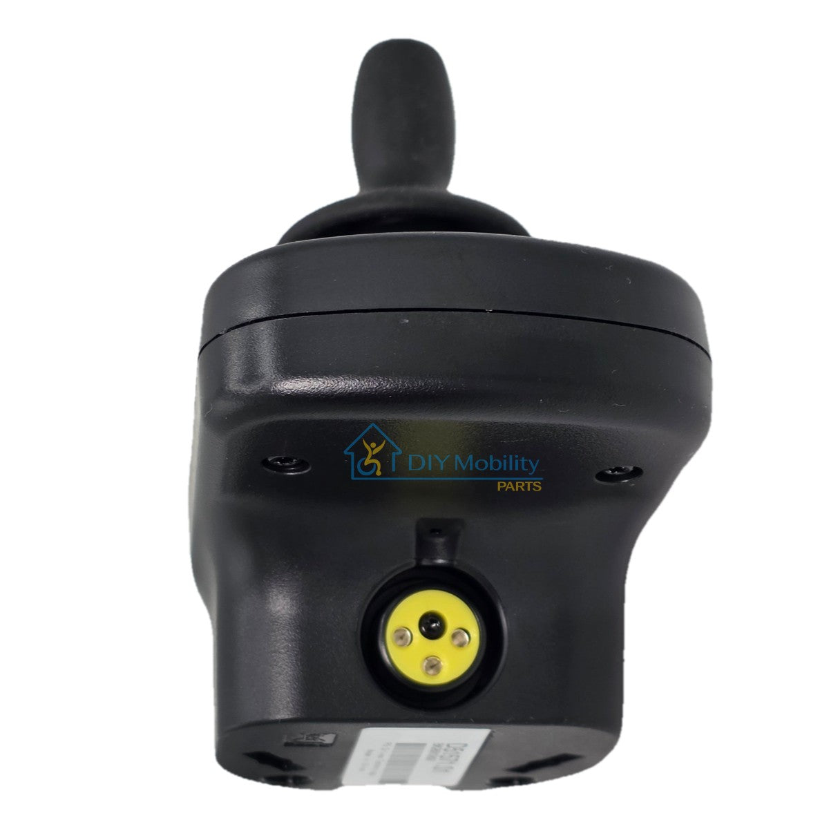 3 prong charging port shown on the Replacement 4 Key Joystick Controller for Power Wheelchairs PG Drives D51571.01. Easily replace your unresponsive, damaged, or worn-out controller.