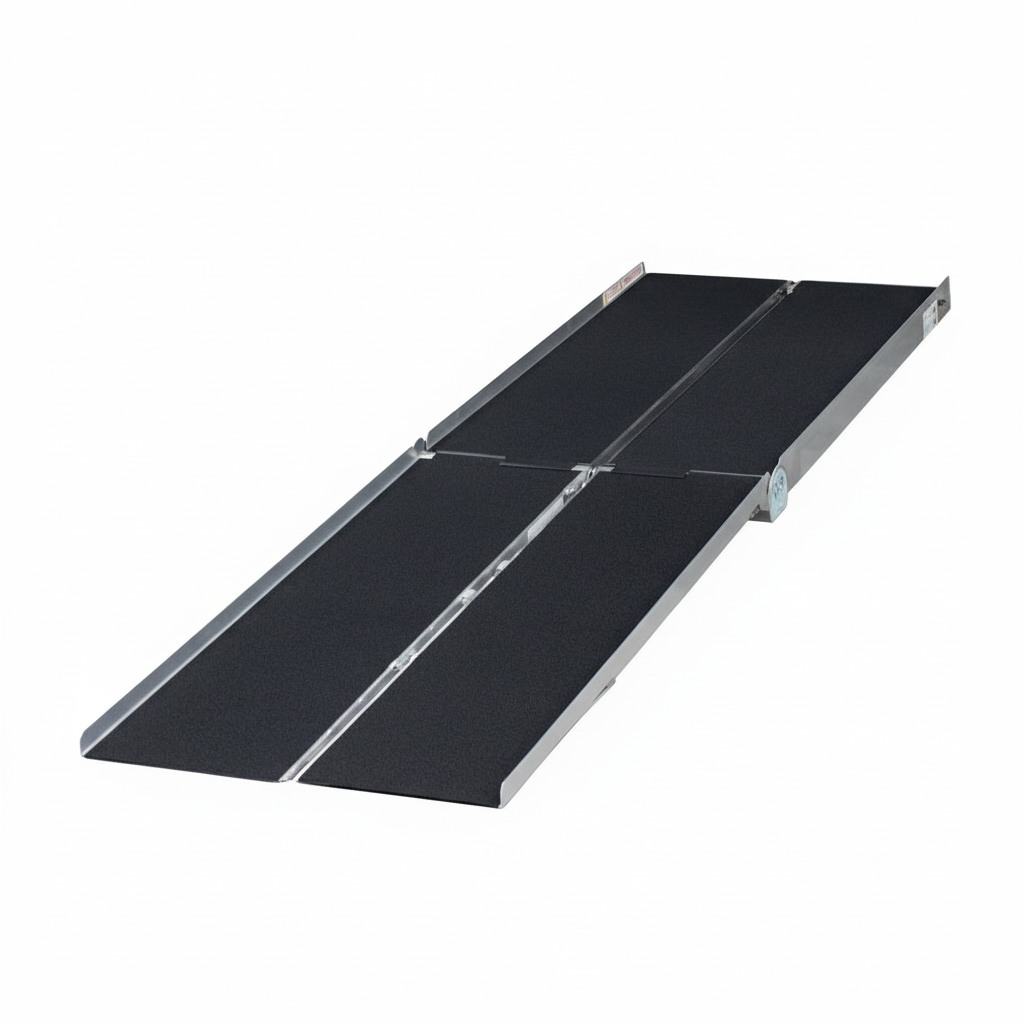 PVI Folding Aluminum Bariatric Wheelchair/Scooter Ramp 36 in. Wide