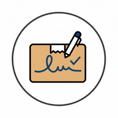 Signature delivery icon