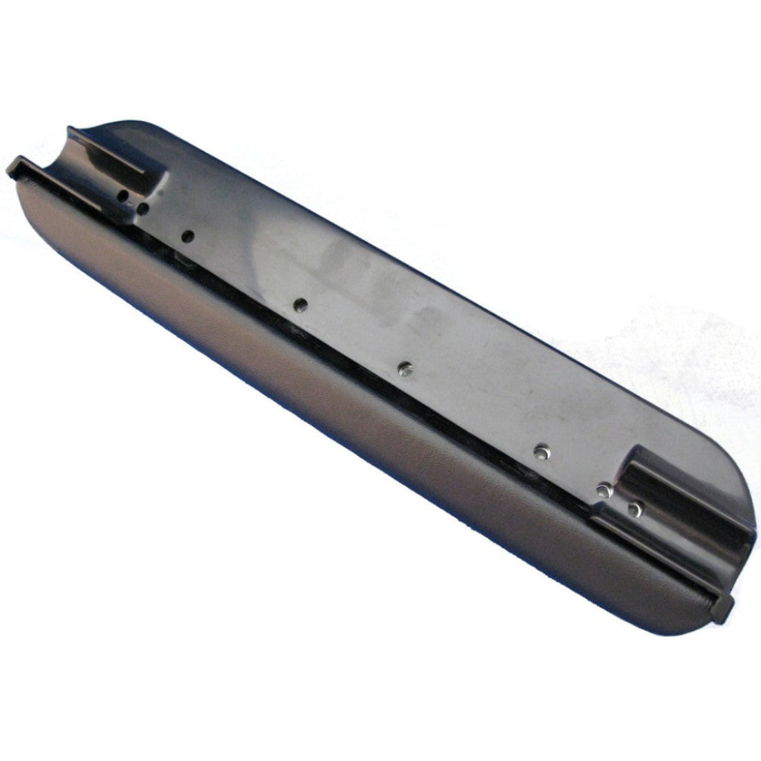 Replacement Wheelchair Armrest Pad / Waterfall Full Length in Vinyl (14 inch) showing mounting holes